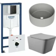 Комплект инсталляции GROHE Solido 38811KF0 с унитазом Aqueduto MACIO MAC0130 и раковиной Aqueduto ESPIRAL D400 ESP0130 (NW0403)