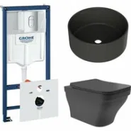 Комплект инсталляции GROHE Rapid SL NW0145/S с унитазом Aqueduto ESTETA EST0140 и раковиной Aqueduto ESPIRAL D400 ESP0140 (NW0413)