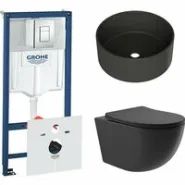 Комплект инсталляции GROHE Rapid SL 38775001 с унитазом Aqueduto OVO OVO0140 и раковиной Aqueduto ESPIRAL D400 ESP0140 (NW0422)