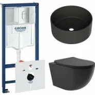 Комплект инсталляции GROHE Rapid SL NW0145/S с унитазом Aqueduto OVO OVO0140 и раковиной Aqueduto ESPIRAL D400 ESP0140 (NW0425)