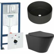 Комплект инсталляции GROHE Rapid SL 38775001 с унитазом Aqueduto CONE CON0140 и раковиной Aqueduto ESPIRAL D400 ESP0140 (NW0430)