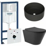 Комплект инсталляции GROHE Rapid SL 38772SH0 с унитазом Aqueduto CONE CON0140 и раковиной Aqueduto ESPIRAL D400 ESP0140 (NW0432)