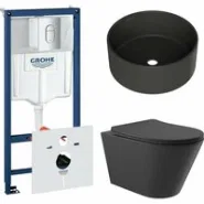 Комплект инсталляции GROHE Rapid SL NW0145/S с унитазом Aqueduto CONE CON0140 и раковиной Aqueduto ESPIRAL D400 ESP0140 (NW0433)