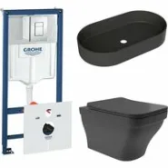 Комплект инсталляции GROHE Rapid SL 38775001 с унитазом Aqueduto ESTETA EST0140 и раковиной Aqueduto ESPIRAL ESP0240 (NW0450)