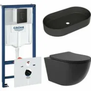 Комплект инсталляции GROHE Solido 38811KF0 с унитазом Aqueduto OVO OVO0140 и раковиной Aqueduto ESPIRAL ESP0240 (NW0463)