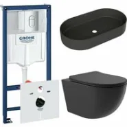 Комплект инсталляции GROHE Rapid SL NW0145/S с унитазом Aqueduto OVO OVO0140 и раковиной Aqueduto ESPIRAL ESP0240 (NW0465)