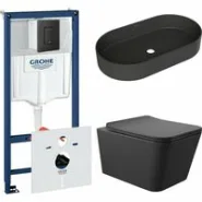 Комплект инсталляции GROHE Solido 38811KF0 с унитазом Aqueduto MACIO MAC0140 и раковиной Aqueduto ESPIRAL ESP0240 (NW0467)