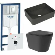 Комплект инсталляции GROHE Rapid SL 38775001 с унитазом Aqueduto CONE Plus CONT0240 и раковиной Aqueduto ESPIRAL ESP0440 (NW0494)