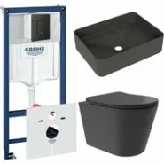 Комплект инсталляции GROHE Solido 38811KF0 с унитазом Aqueduto CONE Plus CONT0240 и раковиной Aqueduto ESPIRAL ESP0440 (NW0495)