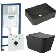 Комплект инсталляции GROHE Rapid SL 38775001 с унитазом Aqueduto MACIO MAC0140 и раковиной Aqueduto ESPIRAL ESP0440 (NW0506)