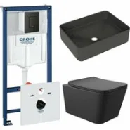 Комплект инсталляции GROHE Solido 38811KF0 с унитазом Aqueduto MACIO MAC0140 и раковиной Aqueduto ESPIRAL ESP0440 (NW0507)