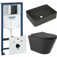 Комплект инсталляции GROHE Solido 38811KF0 с унитазом Aqueduto CONE CON0140 и раковиной Aqueduto ESPIRAL ESP0440 (NW0511)