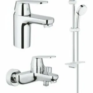 Готовый комплект для ванной комнаты GROHE Eurosmart Cosmopolitan, хром (NB0080) Готовый комплект для ванной комнаты GROHE Eurosmart Cosmopolitan, хром (NB0080)