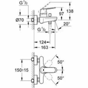 Готовый комплект для ванной комнаты GROHE Eurosmart Cosmopolitan, хром (NB0080) Готовый комплект для ванной комнаты GROHE Eurosmart Cosmopolitan, хром (NB0080)