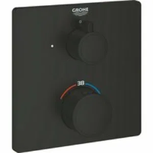 Внешняя часть термостата для душа GROHE Grohtherm с переключателем на 1 положение, матовый чёрный (1022152430) Внешняя часть термостата для душа GROHE Grohtherm с переключателем на 1 положение, матовый чёрный (1022152430)
