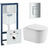 Комплект инсталляции GROHE 38775001 с унитазом Aquatek ОБЕРОН и сиденьем с микролифтом (NW0519)