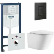 Комплект инсталляции GROHE 38811KF0 с унитазом Aquatek ЛИБЕРТИ и сиденьем с микролифтом (NW0526)