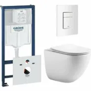 Комплект инсталляции GROHE 38772SH0 с унитазом Aquatek ГЕЛИОС и сиденьем с микролифтом (NW0533)