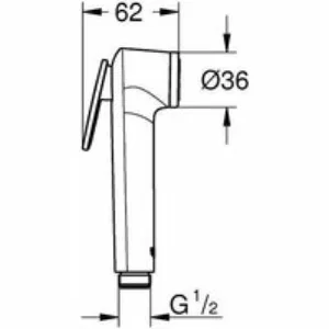 Набор для гигиенического душа GROHE BauLoop скрытого монтажа, хром (129189) Набор для гигиенического душа GROHE BauLoop скрытого монтажа, хром (129189)