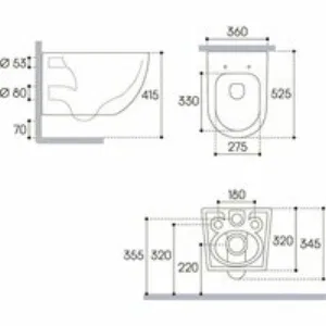 Унитаз подвесной Aqueduto OVO 525*360 безободковый, сиденье с микролифтом, серый матовый (OVOT2130) Унитаз подвесной Aqueduto OVO 525*360 безободковый, сиденье с микролифтом, серый матовый (OVOT2130)