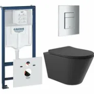 Комплект инсталляции GROHE Rapid SL 38775001 с унитазом Aqueduto CONE CONT2140 и сиденьем с микролифтом (NW0540)