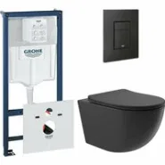 Комплект инсталляции GROHE Solido 38811KF0 с унитазом Aqueduto OVO OVOT2140 и сиденьем с микролифтом (NW0550)
