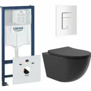 Комплект инсталляции GROHE Rapid SL 38772SH0 с унитазом Aqueduto OVO OVOT2140 и сиденьем с микролифтом (NW0556)