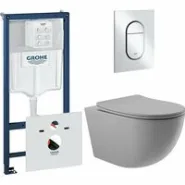 Комплект инсталляции GROHE Rapid SL 3 в 1 (NW0145/S) с унитазом Aqueduto OVO OVOT2130 и сиденьем с микролифтом (NW0561)