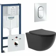 Комплект инсталляции GROHE Rapid SL 3 в 1 (NW0145/S) с унитазом Aqueduto OVO OVOT2140 и сиденьем с микролифтом (NW0562)