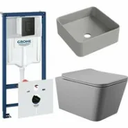 Комплект инсталляции GROHE Solido 38811KF0 с унитазом Aqueduto MACIO MACT2130 и раковиной Aqueduto ESPIRAL ESP0330 (NW0570)