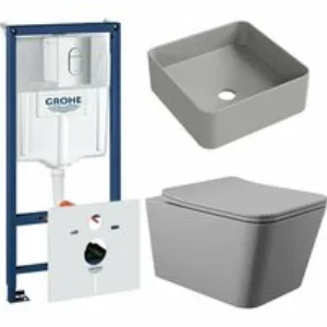 Комплект инсталляции GROHE Rapid SL NW0145/S с унитазом Aqueduto MACIO MACT2130 и раковиной Aqueduto ESPIRAL ESP0330 (NW0582) Комплект инсталляции GROHE Rapid SL NW0145/S с унитазом Aqueduto MACIO MACT2130 и раковиной Aqueduto ESPIRAL ESP0330 (NW0582)