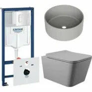 Комплект инсталляции GROHE Rapid SL 38772SH0 с унитазом Aqueduto MACIO MACT2130 и раковиной Aqueduto ESPIRAL D400 ESP0130 (NW0600)