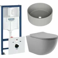 Комплект инсталляции GROHE Rapid SL 38772SH0 с унитазом Aqueduto OVO OVOT2130 и раковиной Aqueduto ESPIRAL D400 ESP0130 (NW0601)