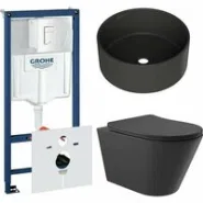 Комплект инсталляции GROHE Rapid SL 38772SH0 с унитазом Aqueduto CONE CONT2140 и раковиной Aqueduto ESPIRAL D400 ESP0140 (NW0602)