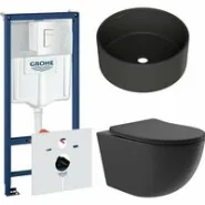 Комплект инсталляции GROHE Rapid SL 38772SH0 с унитазом Aqueduto OVO OVOT2140 и раковиной Aqueduto ESPIRAL D400 ESP0140 (NW0604)