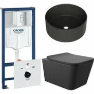 Комплект инсталляции GROHE Rapid SL NW0145/S с унитазом Aqueduto MACIO MACT2140 и раковиной Aqueduto ESPIRAL D400 ESP0140 (NW0609)