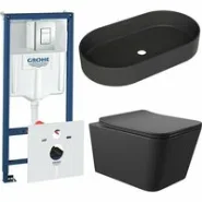 Комплект инсталляции GROHE Rapid SL 38775001 с унитазом Aqueduto MACIO MACT2140 и раковиной Aqueduto ESPIRAL ESP0240 (NW0615)