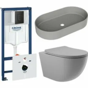Комплект инсталляции GROHE Solido 38811KF0 с унитазом Aqueduto OVO OVOT2130 и раковиной Aqueduto ESPIRAL ESP0230 (NW0619) Комплект инсталляции GROHE Solido 38811KF0 с унитазом Aqueduto OVO OVOT2130 и раковиной Aqueduto ESPIRAL ESP0230 (NW0619)
