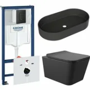 Комплект инсталляции GROHE Solido 38811KF0 с унитазом Aqueduto MACIO MACT2140 и раковиной Aqueduto ESPIRAL ESP0240 (NW0621)