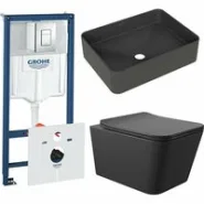 Комплект инсталляции GROHE Rapid SL 38775001 с унитазом Aqueduto MACIO MACT2140 и раковиной Aqueduto ESPIRAL ESP0440 (NW0639)