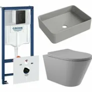 Комплект инсталляции GROHE Solido 38811KF0 с унитазом Aqueduto CONE CONT2130 и раковиной Aqueduto ESPIRAL ESP0430 (NW0641)
