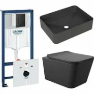 Комплект инсталляции GROHE Solido 38811KF0 с унитазом Aqueduto MACIO MACT2140 и раковиной Aqueduto ESPIRAL ESP0440 (NW0645)
