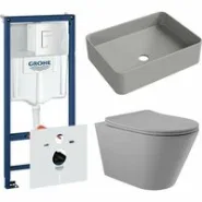 Комплект инсталляции GROHE Rapid SL 38772SH0 с унитазом Aqueduto CONE CONT2130 и раковиной Aqueduto ESPIRAL ESP0430 (NW0647)