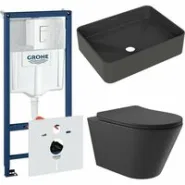 Комплект инсталляции GROHE Rapid SL 38772SH0 с унитазом Aqueduto CONE CONT2140 и раковиной Aqueduto ESPIRAL ESP0440 (NW0650)