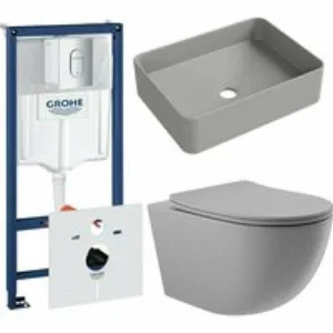 Комплект инсталляции GROHE Rapid SL 3 в 1 (NW0145/S) с унитазом Aqueduto OVO OVOT2130 и раковиной Aqueduto ESPIRAL ESP0430 (NW0655) Комплект инсталляции GROHE Rapid SL 3 в 1 (NW0145/S) с унитазом Aqueduto OVO OVOT2130 и раковиной Aqueduto ESPIRAL ESP0430 (NW0655)