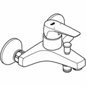 Смеситель для ванны GROHE BauFlow, хром (23756000/U), уценненый товар Смеситель для ванны GROHE BauFlow, хром (23756000/U), уценненый товар