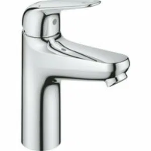 Смеситель для раковины GROHE Euroeco, с донным клапанном, размер M, хром (24267001) Смеситель для раковины GROHE Euroeco, с донным клапанном, размер M, хром (24267001)