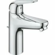 Смеситель для раковины GROHE Euroeco, с донным клапанном, размер M, хром (24268001)