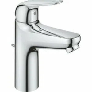Смеситель для раковины GROHE Euroeco, с донным клапанном, размер M, хром (24268001) Смеситель для раковины GROHE Euroeco, с донным клапанном, размер M, хром (24268001)