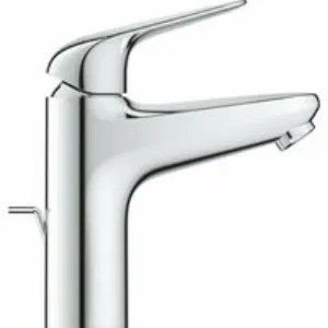 Смеситель для раковины GROHE Euroeco, с донным клапанном, размер M, хром (24268001) Смеситель для раковины GROHE Euroeco, с донным клапанном, размер M, хром (24268001)